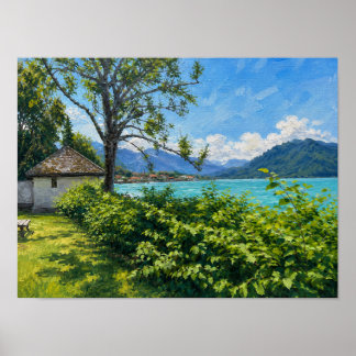 Poster Tegernsee nos Alpes