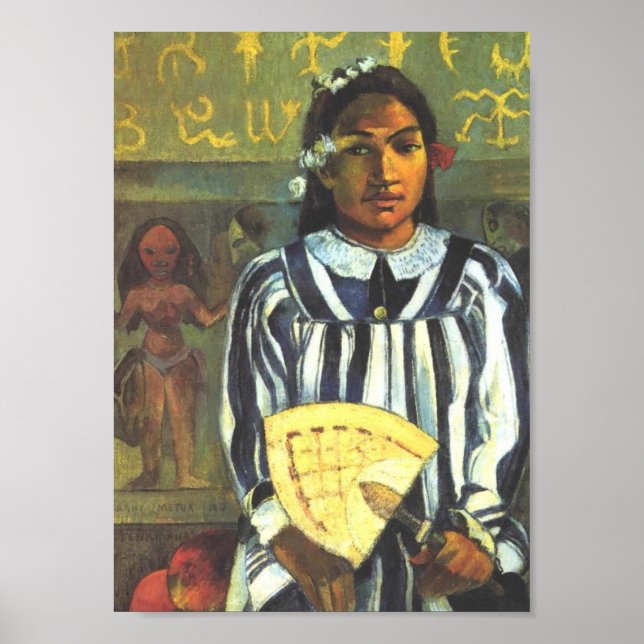 Póster "Tehamana tem muitos antepassados" - Paul Gauguin  (Frente)