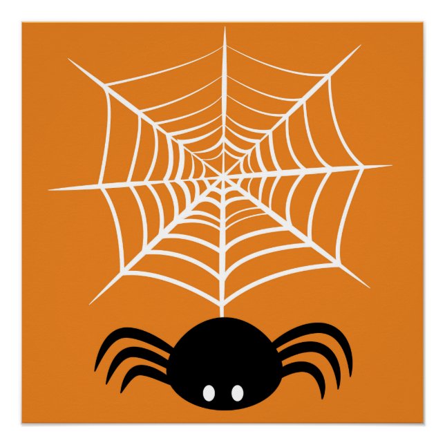 Póster Teia de Aranha de Halloween  (Frente)