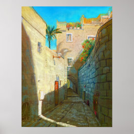 Poster Tel-Aviv Jaffo Old City Israel Viagem Oil Painting