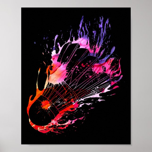 Poster Tela Colorida De Banho-De-Lixo (Frente)