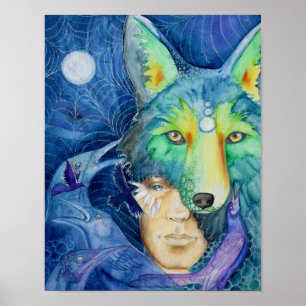 Póster Tela de arte fina Imprimir 11x14: Coyote Son
