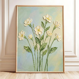Poster Tela de Arte Minimalista Primrose Creme Vibrante