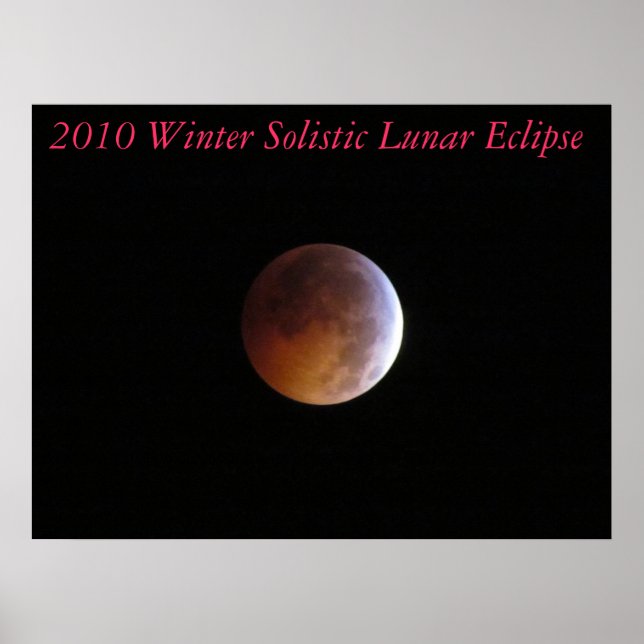 Póster Tela de eclipse lunar solista de inverno de 2010 (Frente)