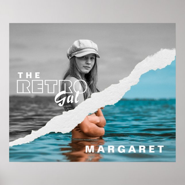 Poster Tela de Fotografia do Retrato Na moda preto e bran (Frente)