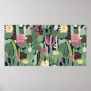 Poster tela de fundo contínua com cacto