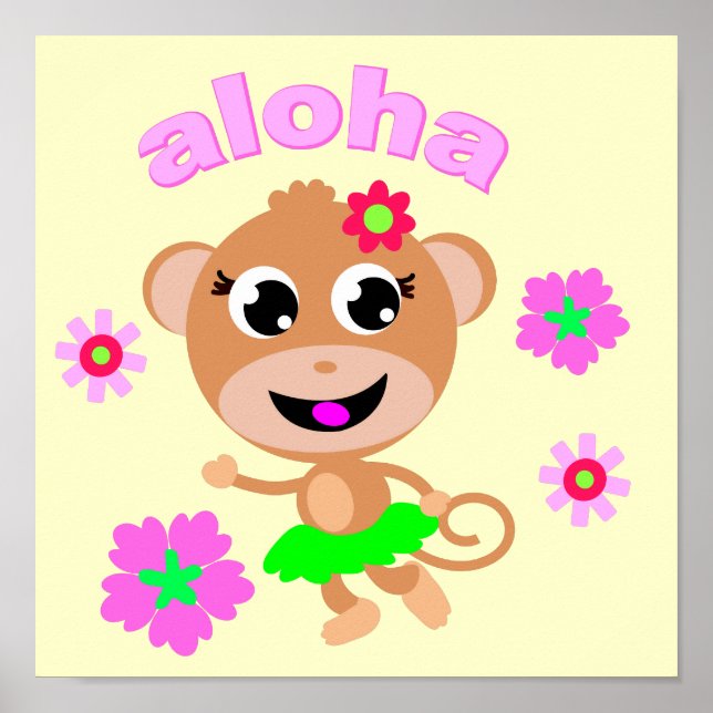 Poster tela de macaco aloha.ai (Frente)