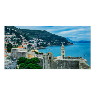 Póster Tela de tela da cidade de Dubrovnik