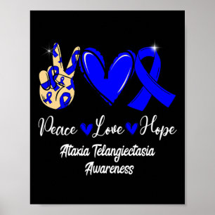 Poster Telangiectasia Consciência Paz Amor Esperança Azul