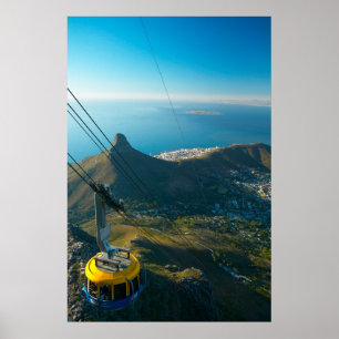 Póster Teleférico da Montanha da Mesa, Cidade do Cabo