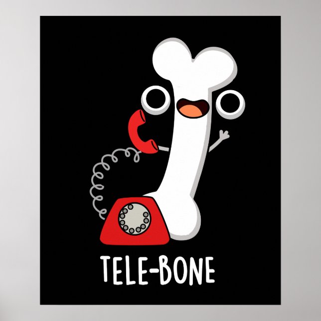 Poster Telefone celular com osso engraçado Tele-osso Tron (Frente)