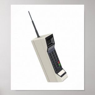 Póster Telefone celular Sem Fio Vintage