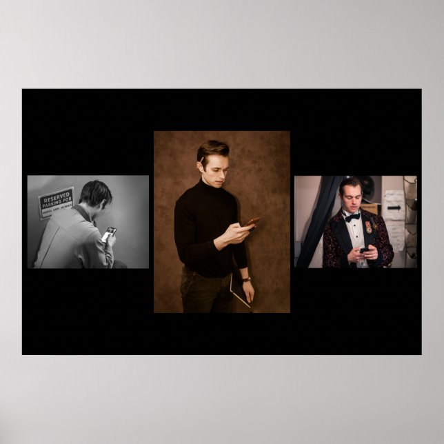 Poster Telefone celular triptych (Frente)