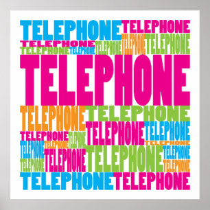 Póster Telefone colorido