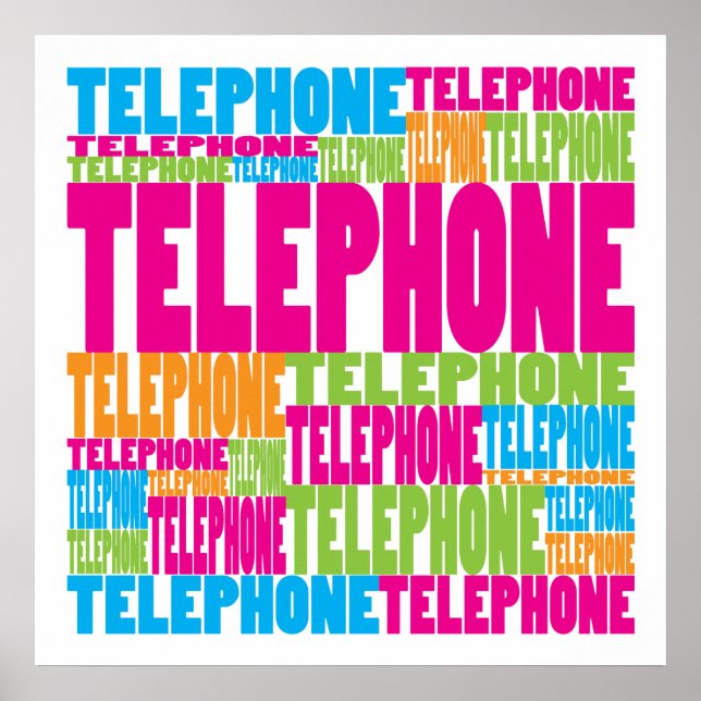 Póster Telefone Colorido (Frente)