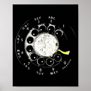 Poster Telefone com Padrão de Discagem de Telefone Rotati