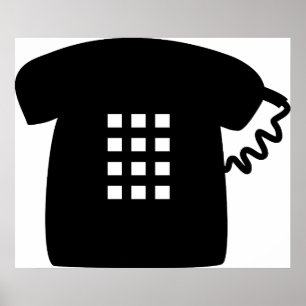 Póster Telefone retro