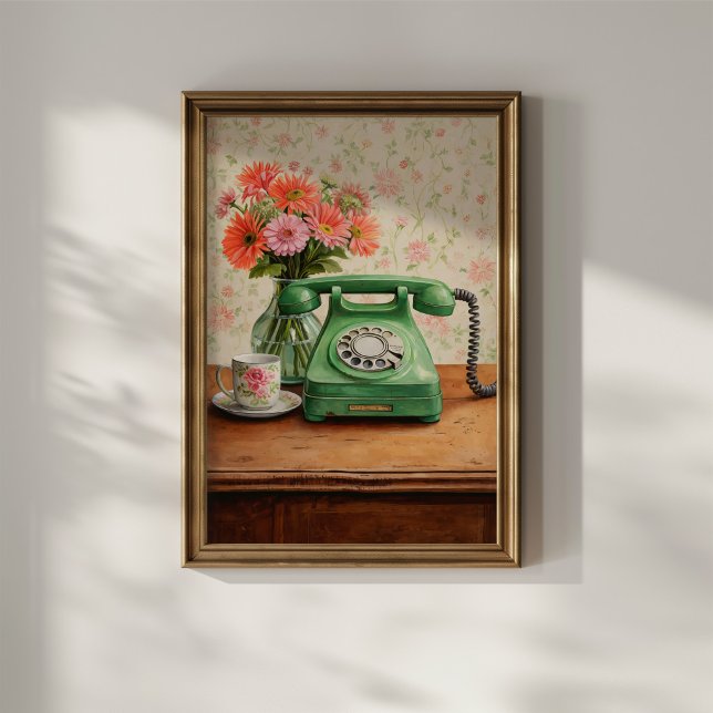 Poster Telefone Verde Antigo (Criador carregado)