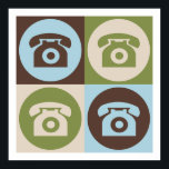 Póster Telefones de pop<br><div class="desc">Telefones de arte pop. Adquira este design divertido com seu passatempo,  ocupação ou obsessão em t-shirts,  adesivos e muito mais. Eles também fazem presentes de excelente!</div>