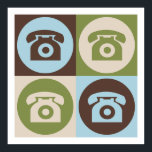 Póster Telefones de pop<br><div class="desc">Telefones de arte pop. Adquira este design divertido com seu passatempo,  ocupação ou obsessão em t-shirts,  adesivos e muito mais. Eles também fazem presentes de excelente!</div>