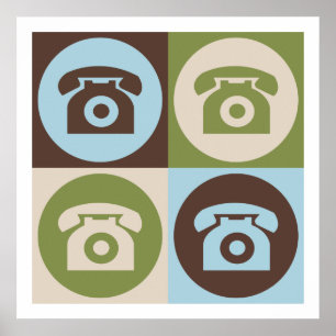 Póster Telefones do pop art