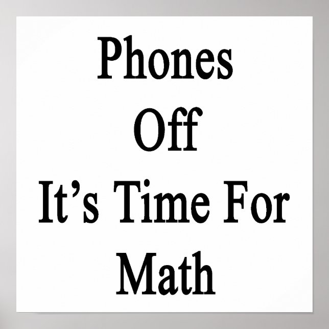 Poster Telefones é hora de matemática (Frente)