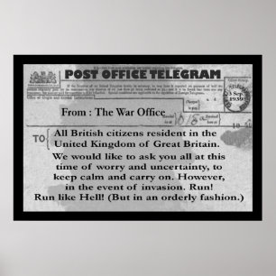 Poster - Telegrama cômico de 18" x 12"