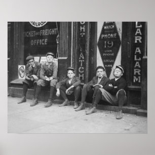 Poster Telegrama Mensageiro, 1910. Foto do vintage