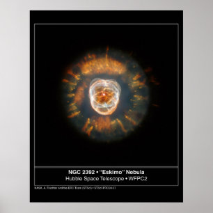 Poster Telescópio Eskimo de Hubble da nebulosa 2392