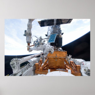 Póster Telescópio Espacial Atlântida e Hubble