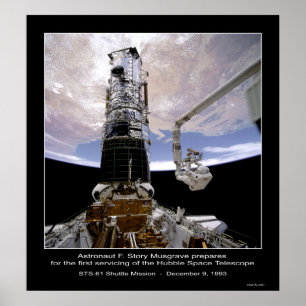 Poster Telescópio espacial de Musgrave Hubble do