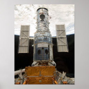 Póster Telescópio espacial Hubble e Atlantis