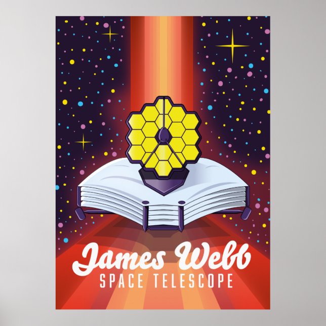 Poster Telescópio Espacial James Webb. (Frente)