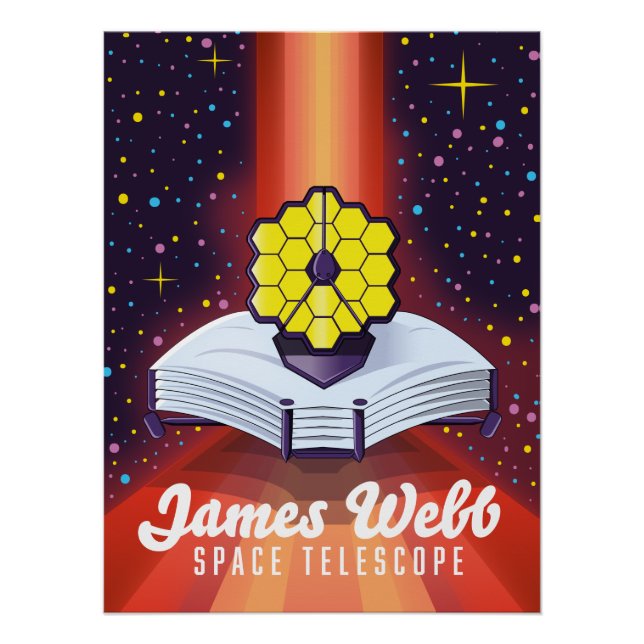 Póster Telescópio Espacial James Webb. (Frente)
