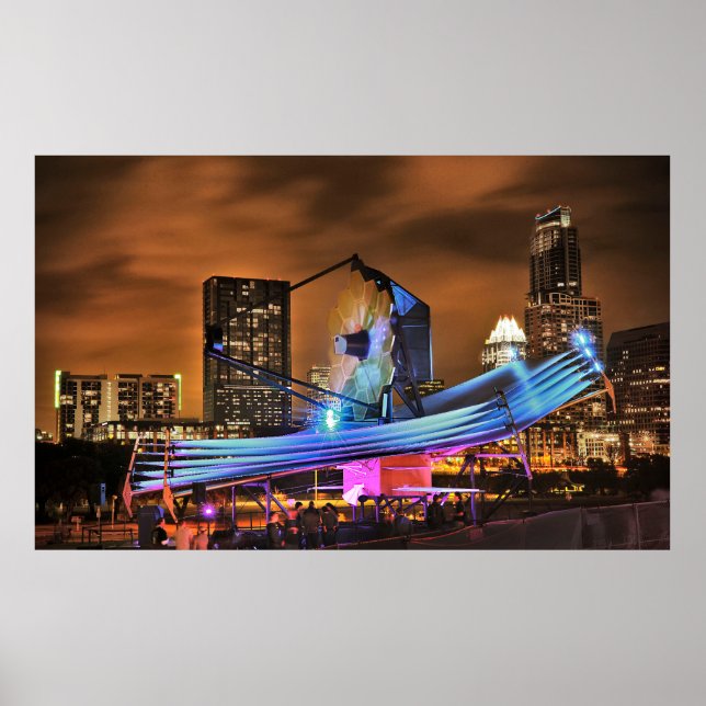 Poster Telescópio espacial James Webb Lifesize Mockup (Frente)