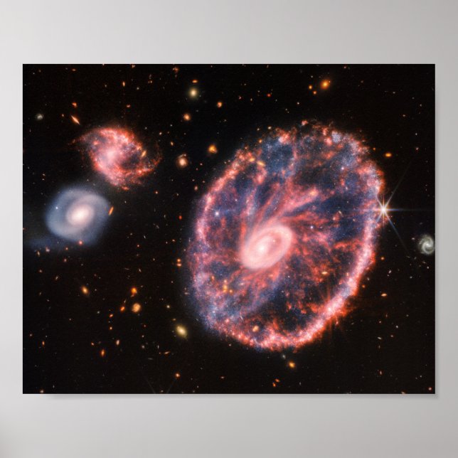 Poster Telescópio Espacial JWST James Webb Galaxy (Frente)