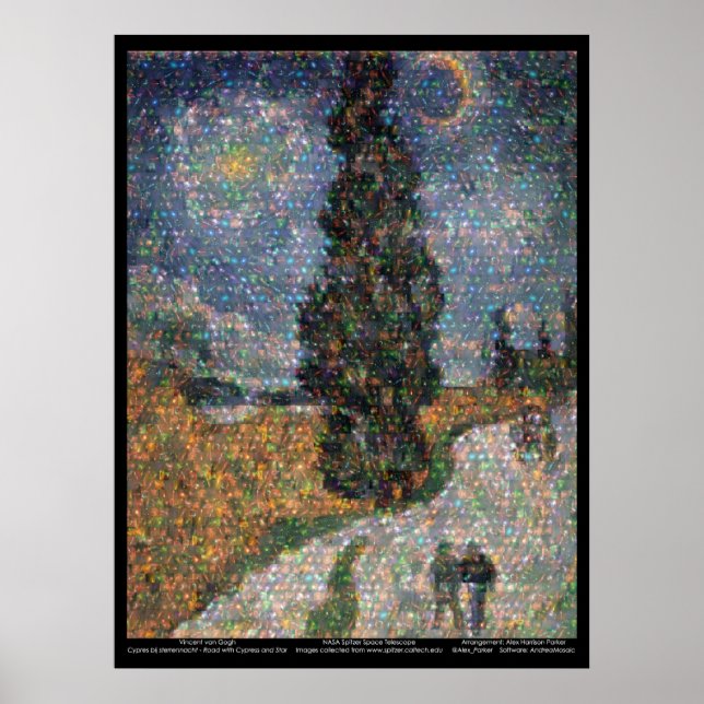 Póster Telescópio espacial Spitzer / van Gogh (Frente)