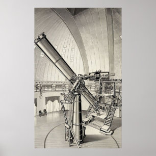 Póster Telescópio Vintage