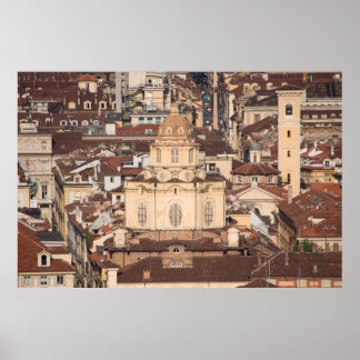 Poster telespectador da cidade italiana,arquitetura,edifí