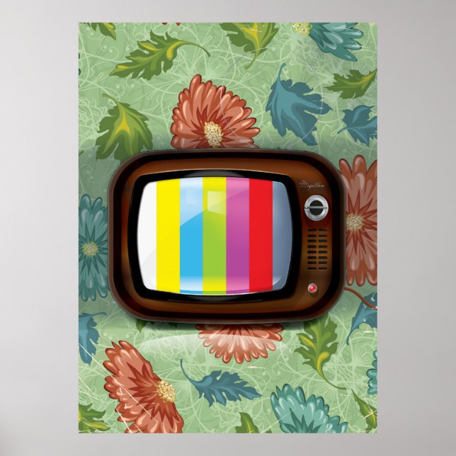 Poster Televisão CRT Vintage (Frente)