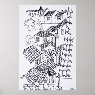 Póster Telhados de Marselha, França