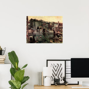 Poster Telhados e Partes Traseiras de Casas por Vincent v