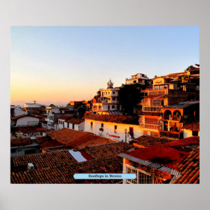 Póster Telhados no México