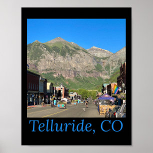 Poster Telluride Colorado Main St Co Montanhas Cidade Esq