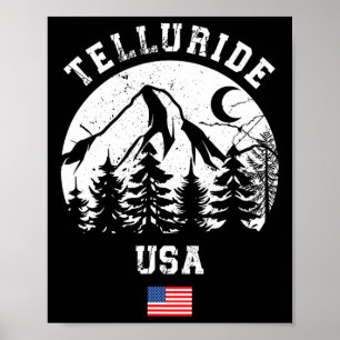 Poster Telluride Colorado Ski Resort Alpino Skiing Americ