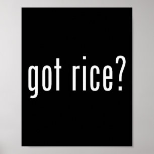 Poster Tem Arroz Meme Asiático Engraçado