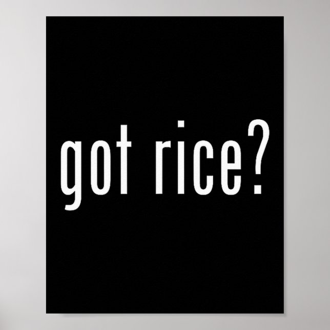 Poster Tem Arroz Meme Asiático Engraçado (Frente)
