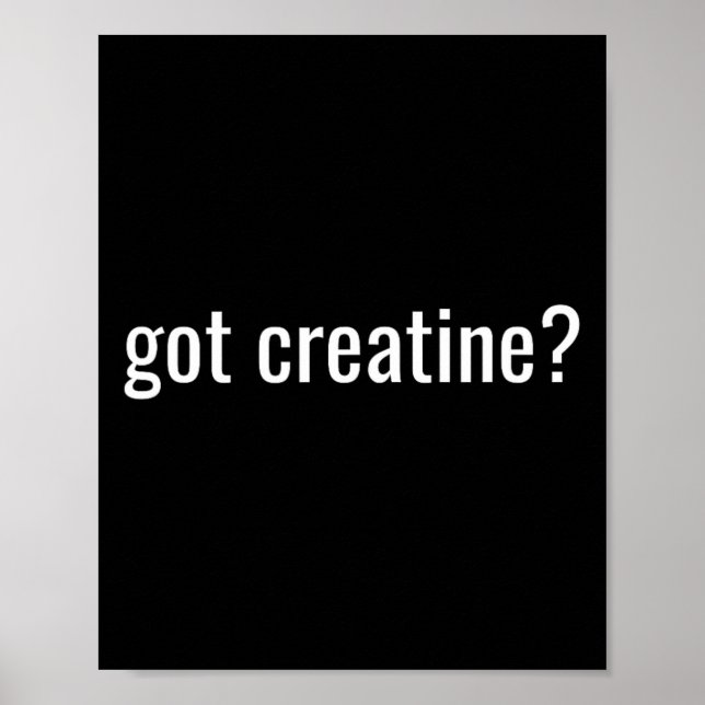 Poster Tem Creatina Creatina Divertida Fisiculturismo  (Frente)