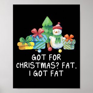 Poster Tem Gordura Para O Natal Engraçado Foodie Humor Co