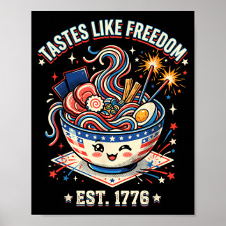 Poster Tem gosto de Liberdade 4 de Julho de 1776 Patrióti